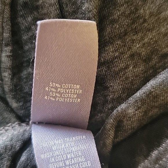 AERIE Real Soft Tee Gray Marled Stay Golden Graphic Semi-Sheer Scoop Neck Tee M - Picture 5 of 8